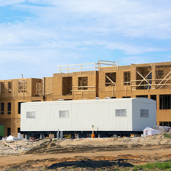 construction site office trailers come in various sizes, but the typical size is around 8 feet by 20 feet
